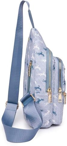 Sling Backpack Sling Bag for Women, Chest Bag Daypack Crossbody Fanny Packs Chest Bag (Light Blue) in Saudi Arabia