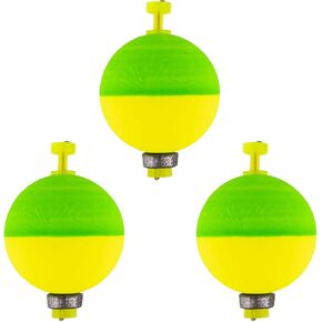 Pack of 20 Fishing Bobbers EVA Foam Round Floats Snap on Spring Fishing Freshwater