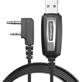 BAOFENG USB Programming Cable CH340 Chip for GMRS Radio Two Way Radio UV-5R BF-F8HP 5RM UV-21R UV-5G Plus GM-5RH K5PLUS AR-152 UV-17R BF-888S GM-15PRO UV-S9 Plus Handheld ham Radio with Driver CD