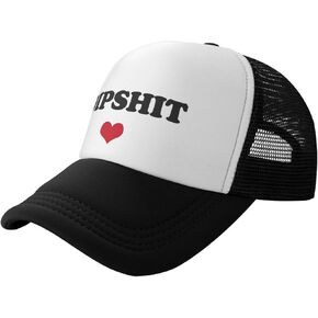 Dipshit Funny Adjustable Mesh Trucker Hat for Adults Unisex Classic Hats Fishing Caps Black