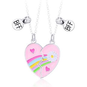 DOYYCA Best Friend Necklace Unicorn Mermaid Gifts Magnetic Matching Friendship Necklace for 2 Girls BFF Sister