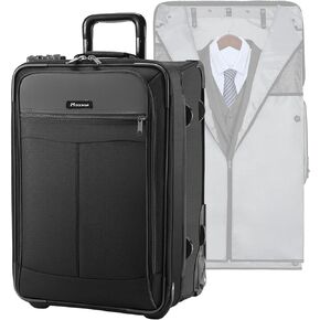 Modoker Rolling Garment Bag with Wheels Away Luggage for Suits with Wheels Wheeled Garment Bag for Travel 2 in 1 Rolling Duffel Bag, Black in Saudi Arabia