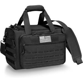 CVLIFE Tactical Gun Range Bag Pistol Shooting Range Duffle Bag, Range Bag for Handguns Gun Case Bag with Lockable Zipper for Shooting Range Outdoor Hunting