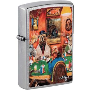 ولاعة Zippo: حيوانات تلعب البوكر من تأليف ليندا بيكينز - شارع كروم 81233