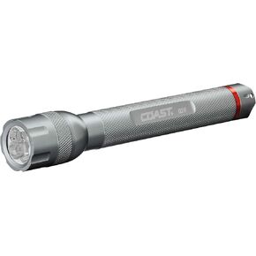 COAST G26 415 Lumen BULLS-EYE Spot Beam LED Flashlight, Batteries Included, Silver
