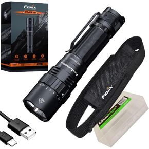 EdisonBright Fenix PD40R V3 3000 Lumen Rotary Switch Operated, 500 meter beam throw USB-C Rechargeable LED Flashlight, with battery battery carrying case