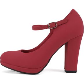 Soda “Ayden" ~ Women Mary Jane Ankle Strap Cushion High Heel Pump Shoe