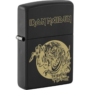 Zippo Lighter: Iron Maiden, The Number of The Beast, Engraved - Black Matte 81516