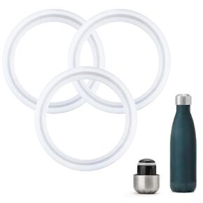 3 Pack Water Bottle Gaskets Replacement Silicone Sealing Rings for koodee & Mira 9 oz,12 oz,17 oz Cola Shape Water Bottle, BPA-Free