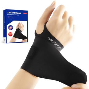 دعامة معصم رفيعة للغاية لنفق الرسغ من جالفاران، لفافة معصم ضغط قابلة للتعديل لالتهاب الأوتار، متلازمة النفق الرسغي، التهاب المفاصل، إصابات الإجهاد المتكررة، قوي، قابل للتنفس (أسود) in Kuwait