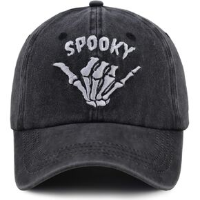 Spooky Gifts for Women Men, Funny Embroidered Halloween Hat, Adjustable Cotton Skeleton Fingers Baseball Cap, Halloween Christmas Birthday Gifts for Girlfriend Boyfriend Dad Mom Wife Husband Friends in Kuwait