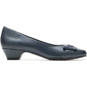 Soft Style by Hush Puppies Women's Pleats Be with You Dress Pump, Black/Patent, 9.5 W US