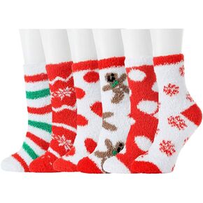 HIALTODAY Fuzzy Socks Womens Cozy Fluffy Socks for Women Soft Winter Warm Socks for Home Christmas Gifts