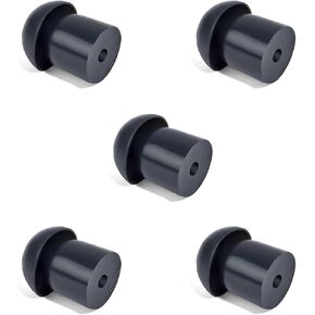 Replacement Earbud Eartips for Motorola Baofeng Retevis Walkie Talkie Surveillance Earpiece Two Way Radio Air Acoustic Coil Tube Audio Kits, Black, Pack of 5