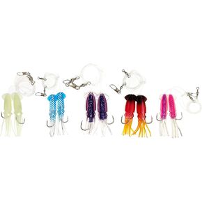 Rock Cod Squid Rigs 10 Pieces 5 Colors