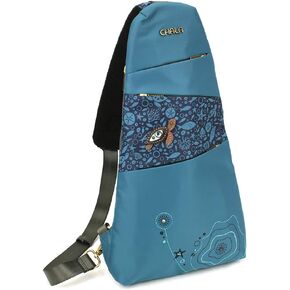 CHALA CV-Escape Sling Backpack - Women Nylon RFID Crossbody Sling Bag - Turtle - turquoise