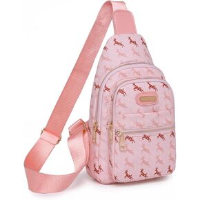 حقيبة ظهر سلينغ للنساء، حقيبة الصدر Daypack Crossbody Fanny Packs حقيبة الصدر (أزرق فاتح)