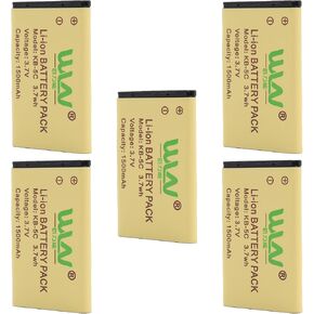 SHIQUN 5 Packs KD-C1 Battery 1500mAh Li-ion Battery for Two Way Radio KB-5C RT22 KD-C10 RT15 KD-C51 KD-C52 Replacement Compatible with GT-22 LT-316 RT19 LT-316 Accessories in Kuwait