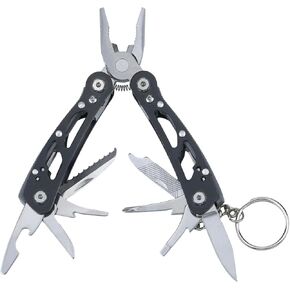 MINI Multitool Pliers, Multitool 14-in-1 Stainless Steel Multi Tools, Replaceable Bits Multitools for Outdoor, Black Camping and Survival Tools, Portable Computer and Bike Gadgets