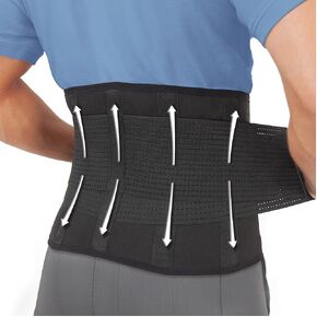 Back Brace for Lower Back Pain Women - Back Support for Men, Back Support Belt for Women, Back Brace for Men Lower Back Pain Relief, Back Brace for Work, Medical-Grade Lumbar Support Brace, Black, L