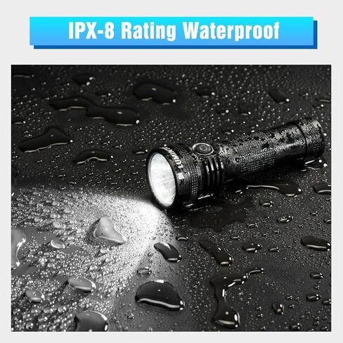 LUMINTOP D2 High Lumen Flashlight Rechargeable 1000 Lumens LED - 1158ft Pocket Thrower, Type-C Charging, 4 Modes, Strong Light, Bright Small, IPX68 Waterproof Torch - Outdoor, Search, Power Shortage in Saudi Arabia
