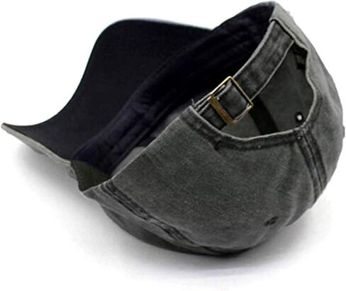 قبعات بيسبول نسائية أنا أفكر، قبعات أبي صيفية عتيقة من قماش الدنيم قابلة للتعديل in Kuwait