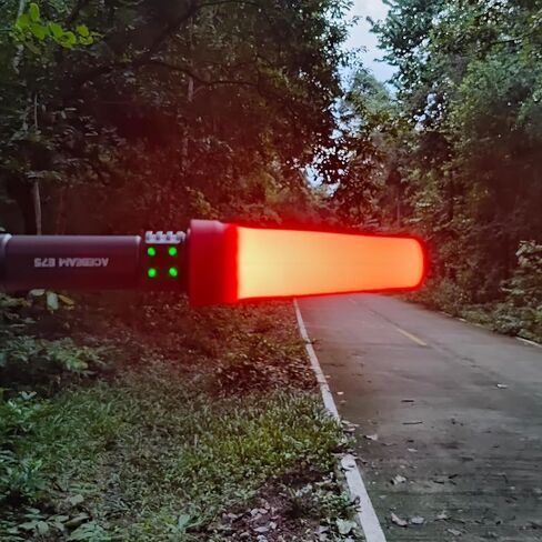 2 حزمة من عصا المرور ACEBEAM [ASTW-01]، ناشر مصباح يدوي متوافق مع Acebeam Defender P17، P16، L17، E75، L16 2.0، عصا إشارة التحكم في حركة المرور للمطار، مواقف السيارات، توجيه السيارة (أبيض + أحمر) in Kuwait