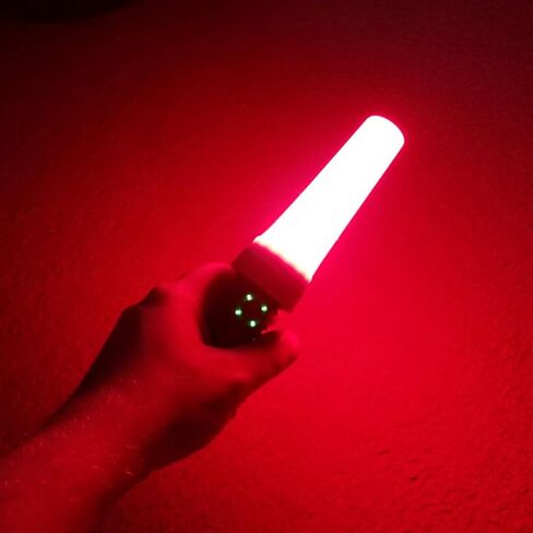 2 حزمة من عصا المرور ACEBEAM [ASTW-01]، ناشر مصباح يدوي متوافق مع Acebeam Defender P17، P16، L17، E75، L16 2.0، عصا إشارة التحكم في حركة المرور للمطار، مواقف السيارات، توجيه السيارة (أبيض + أحمر) in Kuwait