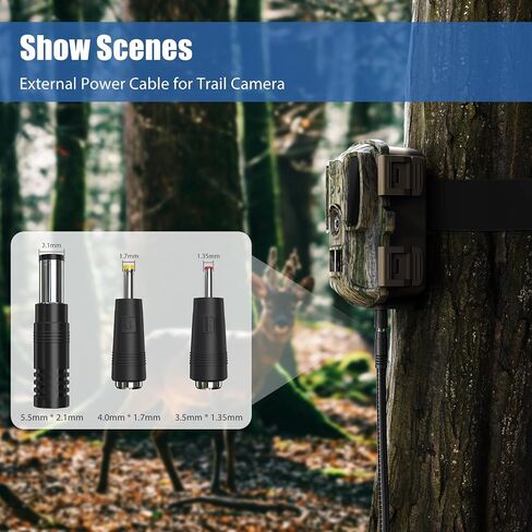 79 inch Trail Camera Power Cord with Universal DC External Power Cable for Trail Game Camera Accessory in Saudi Arabia
