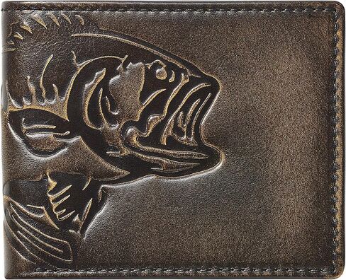 HoJ Co. DUCK Bifold Wallet For Men | Outdoor Sportsman Men's Wallet | Hand Burnished Full Grain Leather | Mens Slim Wallet | Duck Hunter Gift in Saudi Arabia