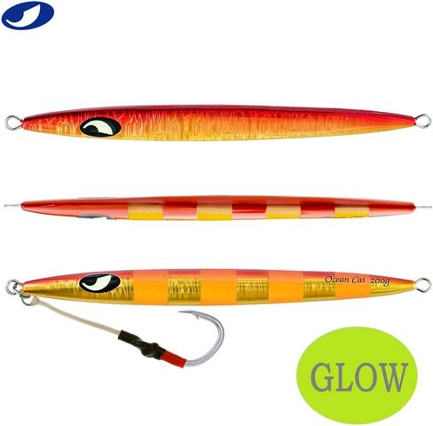 المحيط القط سرعة سقوط الصيد Luers المعادن العمودي الرصاص القفز البحر الطعوم السنانير المسطحة 5 ألوان 7 الأوزان in Kuwait