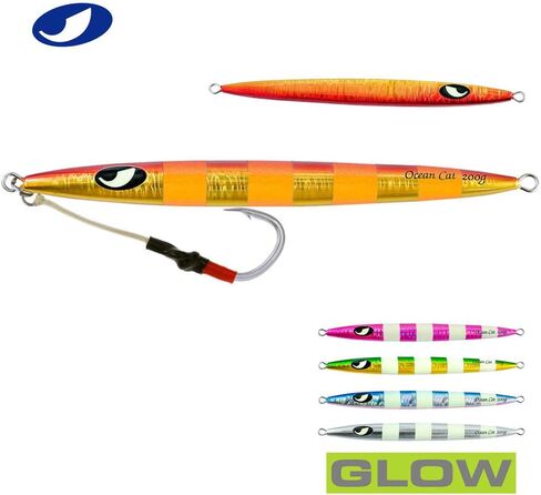 المحيط القط سرعة سقوط الصيد Luers المعادن العمودي الرصاص القفز البحر الطعوم السنانير المسطحة 5 ألوان 7 الأوزان in Kuwait