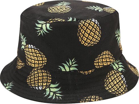 Joylife Banana Print Bucket Hat Fruit Pattern Fisherman Hats Summer Reversible Packable Cap in Kuwait
