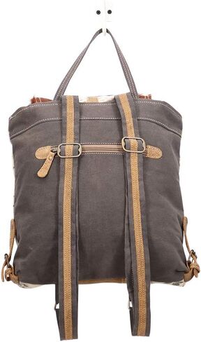 Myra Bag Stalk Upcycled Canvas & Cowhide Backpack S-1439 in Saudi Arabia