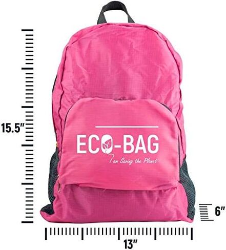 Acuvar Packable Foldable Ultralight Lightweight Travel Camping Hiking Outdoor Sports Waterproof Backpack Daypack Pink Large in Saudi Arabia