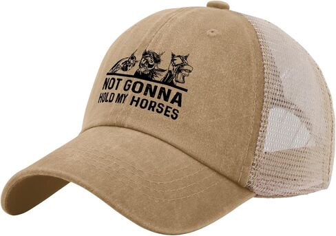 Not Gonna Hold My Horses Hat Trucker Hat Men Vintage Mesh Cap for Summer in Saudi Arabia