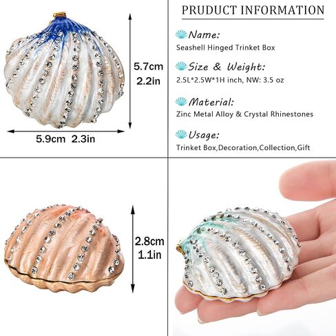YU FENG Crab Jewelry Trinket Boxes Hinged Animal Jeweled Trinket Box Decorative Crab Collectible Figurine in Kuwait