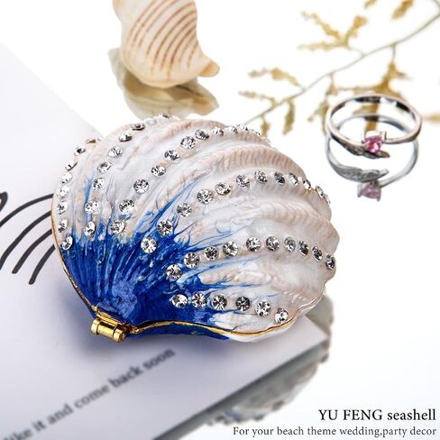 YU FENG Crab Jewelry Trinket Boxes Hinged Animal Jeweled Trinket Box Decorative Crab Collectible Figurine in Kuwait