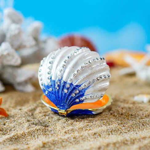 YU FENG Crab Jewelry Trinket Boxes Hinged Animal Jeweled Trinket Box Decorative Crab Collectible Figurine in Kuwait