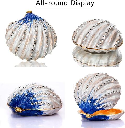 YU FENG Crab Jewelry Trinket Boxes Hinged Animal Jeweled Trinket Box Decorative Crab Collectible Figurine in Kuwait