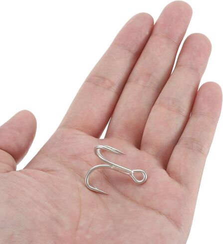 PATIKIL Fishing Treble Hooks, 4X Strong Treble Fish Hook High Carbon Steel Fishing Hooks Round Bend Barbed for Freshwater Saltwater in Saudi Arabia