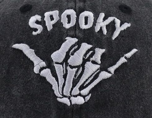 Spooky Gifts for Women Men, Funny Embroidered Halloween Hat, Adjustable Cotton Skeleton Fingers Baseball Cap, Halloween Christmas Birthday Gifts for Girlfriend Boyfriend Dad Mom Wife Husband Friends in Kuwait