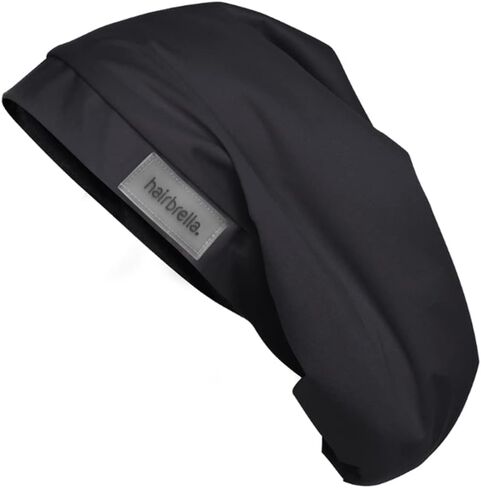 قبعة المطر النسائية Hairbrella Lite للشعر الطويل - قبعة حماية الشعر مقاومة للماء مبطنة بالساتان مع حزام قابل للتعديل | قابلة للطي in Kuwait