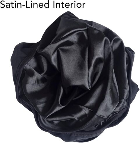 قبعة المطر النسائية Hairbrella Lite للشعر الطويل - قبعة حماية الشعر مقاومة للماء مبطنة بالساتان مع حزام قابل للتعديل | قابلة للطي in Kuwait