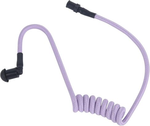 Replacement Braided Nylon Fiber Acoustic Coil Tube Moisture Proof Color for Radio Earpiece (PurePurple-1) in Saudi Arabia