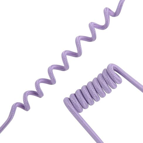 Replacement Braided Nylon Fiber Acoustic Coil Tube Moisture Proof Color for Radio Earpiece (PurePurple-1) in Saudi Arabia