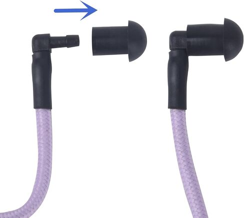 Replacement Braided Nylon Fiber Acoustic Coil Tube Moisture Proof Color for Radio Earpiece (PurePurple-1) in Saudi Arabia