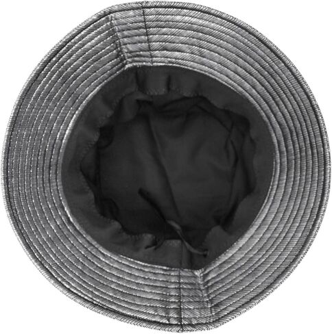 Metallic Bucket Hat for Women Men Shiny Holographic Sun Protection Hat Fisherman Hat for Rave Concert Festival in Kuwait