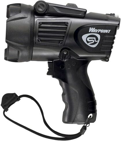 STREAMLIGHT Lightweight Rechargeable Long-Range 1000 Lumens Waypoint 300 Black Spotlight w/120V AC Charger with Waypoint Rechargeable/Super Siege 12V DC Cord in Saudi Arabia