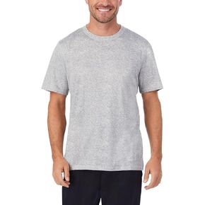 Cuddl Duds Sleepwear for Men Far-Infrared Enhance Moisture Wicking Short Sleeve Crewneck Pajama Shirt